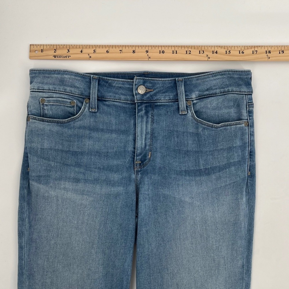 NYDJ Womens Marilyn Straight Leg Mid Rise Jeans Size 10 Blue Lift Tuck Stretch - Picture 7 of 11